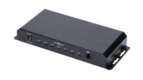Extralink Kratos, PoE kapcsoló, 7x Gigabit PoE, 1x uplink RJ45, tápegység: 24V 2.5A, 60W