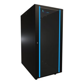   Extralink 27U 600x1000 fekete, álló rack szekrény, rackbe szerelhető