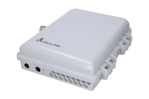 Extralink Emma V2, fiber optic distribution box, 16 cores, white, minimal voltage