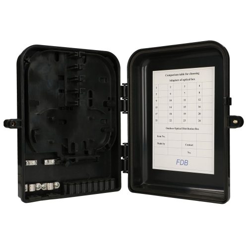 Extralink Eliza V2, optischer Verteilerschrank, 16 Fasern, schwarz, mittlere Spannung