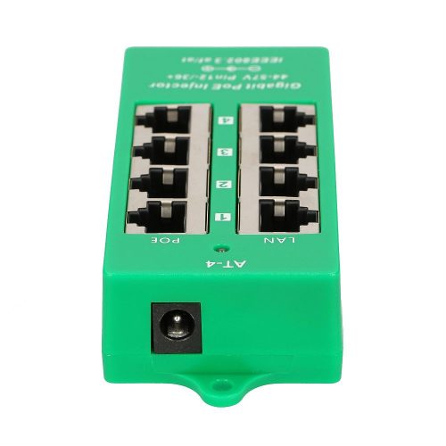 Extralink 4-Port Gigabit PoE Injektor, aktiv, 4 Gigabit-Ports, 802.3at/af, Modus A