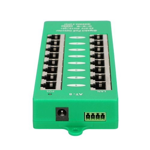 Extralink 8-Port Gigabit PoE Injektor, aktiv, 8 Gigabit-Ports, 802.3at/af, Modus A