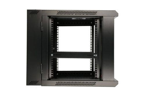 Extralink 12U 600x600 AZH black, rackmount cabinet, wall-mounted, rotating type