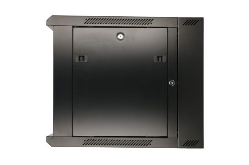Extralink 12U 600x600 AZH black, rackmount cabinet, wall-mounted, rotating type