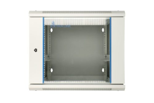 Extralink 12U 600x600 AZH gray, rackmount cabinet, wall-mounted, rotating type