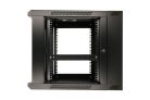 Extralink 6U 600x600 AZH black, rack cabinet, wall-mounted, rotating type