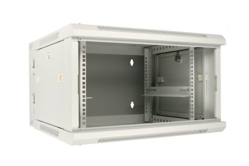 Extralink 6U 600x600 AZH gray, rackmount cabinet, wall-mounted, rotating type
