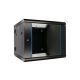 Extralink 9U 600x600 AZH black, rackmount szekrény, falra szerelhető, forgatható típus