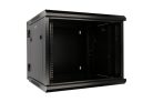Extralink 9U 600x600 AZH black, rackmount szekrény, falra szerelhető, forgatható típus