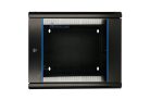 Extralink 9U 600x600 AZH black, rackmount szekrény, falra szerelhető, forgatható típus