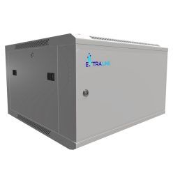   Extralink 6U 600x600 ASP szürke, rackmount szekrény, fali szerelésű, fémanyagú ajtóval