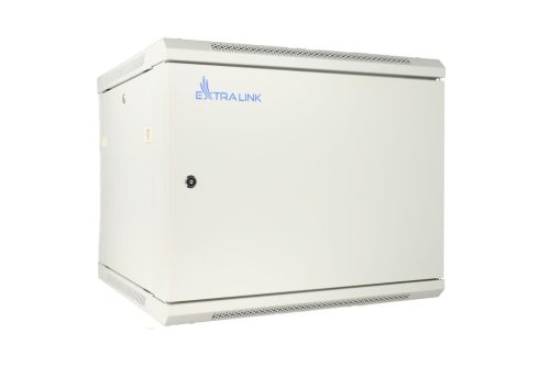 Extralink 9U 600x450 ASP gray, rackmount cabinet, wall-mounted, with metal door