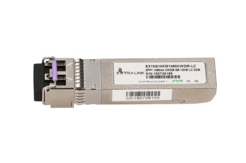 Extralink SFP+ 10G, SFP+ CWDM module, 10 Gbps, 1490 nm, single-mode, 10 km, LC, DOM