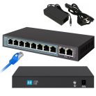 Extralink Perseus, PoE kapcsoló, 8x Gigabit PoE/PoE+, 2x Gigabit RJ45 uplink, 96W