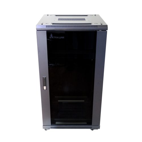 Extralink 22U 600x600 black, rack cabinet, standing