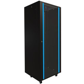   Extralink 37U 600x600 black, álló rack szekrény, rackmount