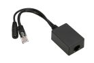 Extralink 1 portos PoE inverter, bemenet: 1x 1000 Mb/s RJ45 csatlakozó, 10-30V, kimenet: 48V