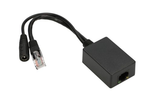 Extralink 1 portos PoE inverter, bemenet: 1x 1000 Mb/s RJ45 csatlakozó, 10-30V, kimenet: 48V
