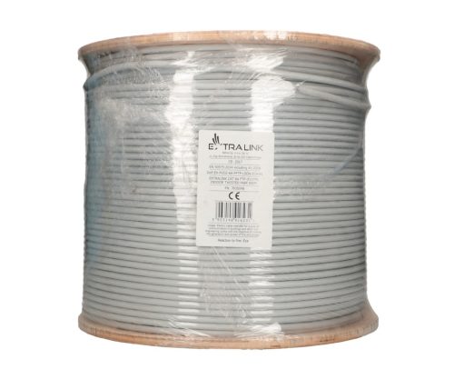 Extralink CAT6a FTP (F/FTP) V2 beltéri kábel, sodrott érpár, 500 m