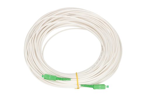 Extralink SC/APC-SC/APC, patch cable, LSOH, single-mode, simplex, G.657A2, 3 mm, 20 m, white