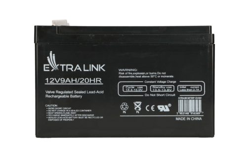 Extralink AGM 12V 9Ah battery, maintenance-free