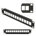 Extralink 12 portos 10"-es patch panel, moduláris, 12 port