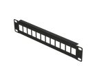 Extralink 12 portos 10"-es patch panel, moduláris, 12 port