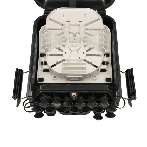 Extralink Jennifer, száloptikai elosztó doboz, 16 magos, fekete, csatlakozóval