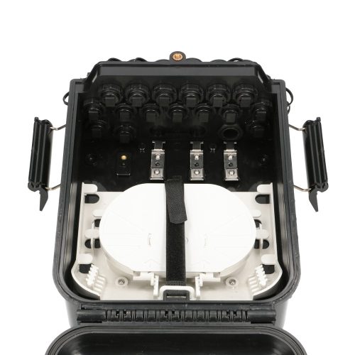 Extralink Jennifer, száloptikai elosztó doboz, 16 magos, fekete, csatlakozóval