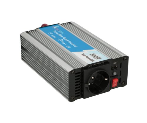 Extralink OPIP-300W, 12V-230V feszültségátalakító, 300W/600W, tiszta szinuszhullám