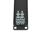 Extralink 1U 19" front blank panel, black