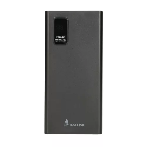 Extralink EPB-067b 10000mAh Black Power Bank, Fast Charging with USB-C Connector.