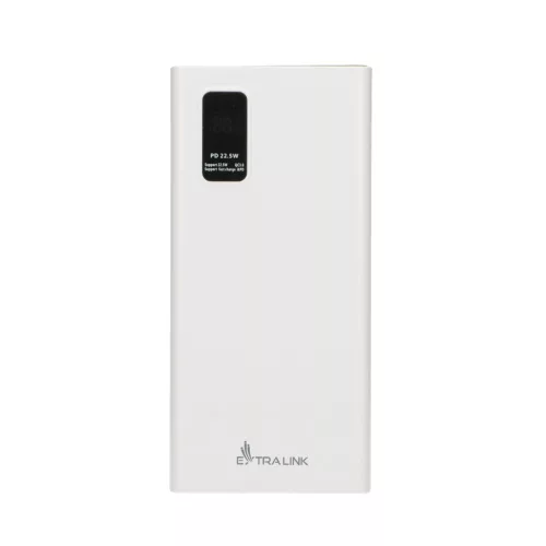Extralink EPB-067W 10000mAh White, Power Bank, Fast Charging, USB-C