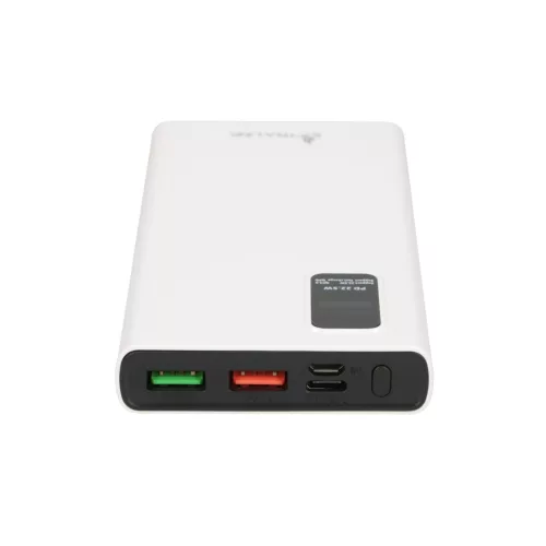 Extralink EPB-067W 10000mAh White, Power Bank, Fast Charging, USB-C