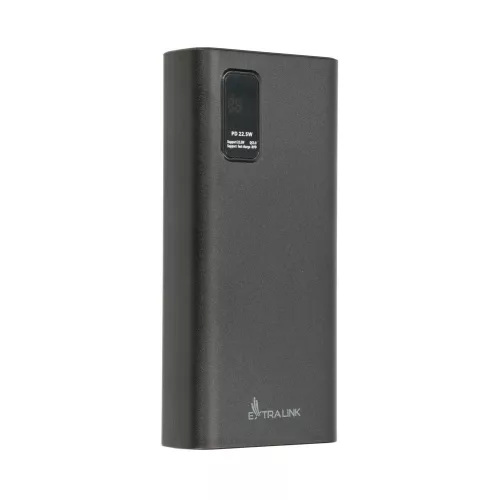 Extralink EPB-068 20000mAh black, powerbank, gyors töltés, USB-C