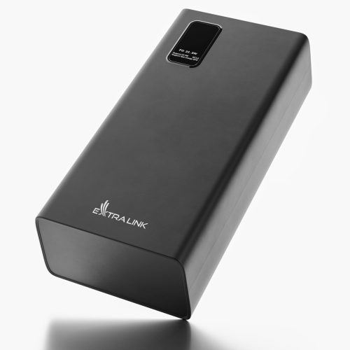 Extralink EPB-069 30000mAh black, powerbank, gyors töltésű, USB-C csatlakozós külső akkumulátor