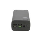 Extralink EPB-069 30000mAh black, powerbank, gyors töltésű, USB-C csatlakozós külső akkumulátor