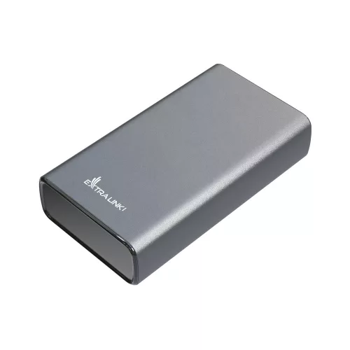 Extralink EPB-126 20000mAh silver powerbank, 45W PD, USB-C