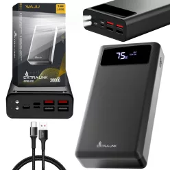   Extralink EPB-112 30000mAh black, powerbank, external battery, USB-C