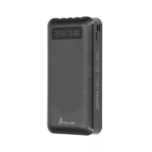 Extralink EPB-084 20000mAh black, powerbank, with USB-C connector