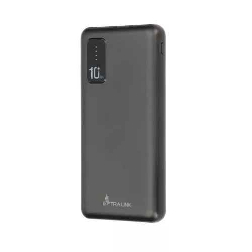 Extralink EPB-098b 10000mAh black, powerbank, USB-C connector power bank