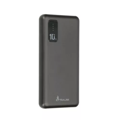 Extralink EPB-098b 10000mAh black, powerbank, USB-C connector power bank