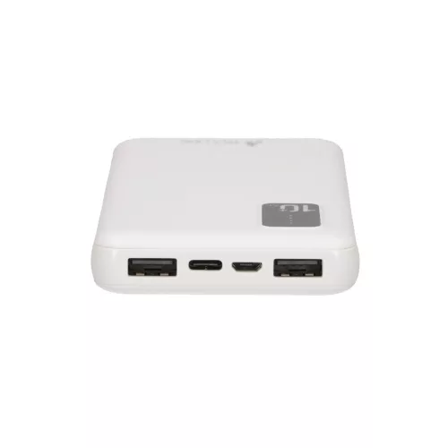 Extralink EPB-098W 10000mAh, white power bank, with USB-C connector.