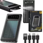 Extralink EPB-091 10000mAh black, powerbank, solar power bank, USB-C