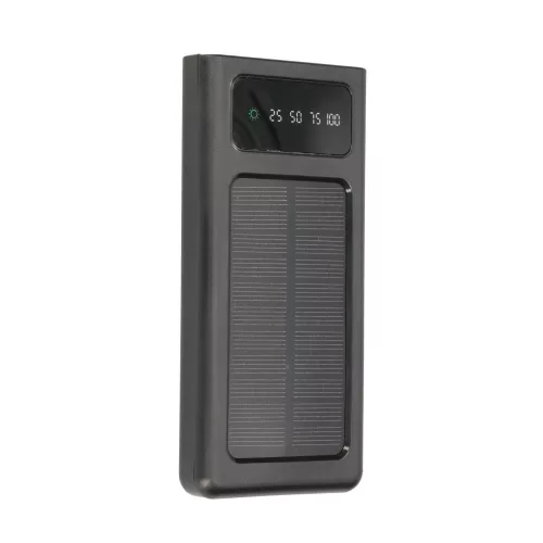 Extralink EPB-091 10000mAh black, powerbank, solar power bank, USB-C