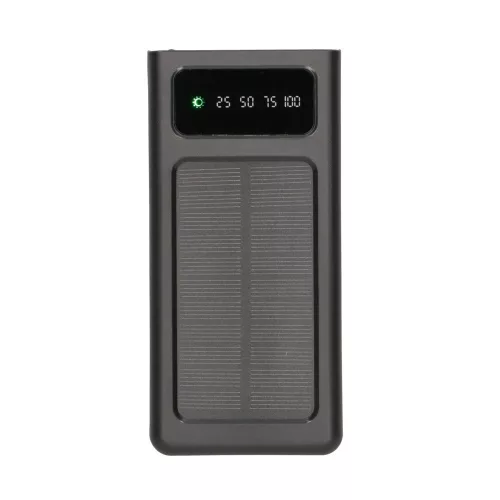 Extralink EPB-091 10000mAh black, powerbank, solar power bank, USB-C