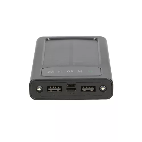 Extralink EPB-091 10000mAh black, powerbank, solar power bank, USB-C