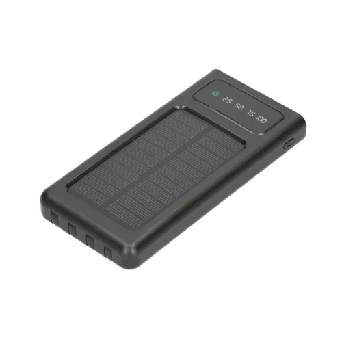 Extralink EPB-091 10000mAh black, powerbank, solar power bank, USB-C