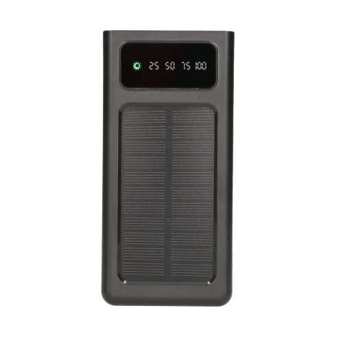 Extralink EPB-092 20000mAh fekete, powerbank, napelemes power bank, USB-C