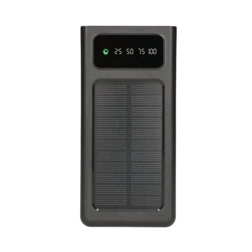 Extralink EPB-093 30000mAh fekete, powerbank, napelemes külső akkumulátor, USB-C